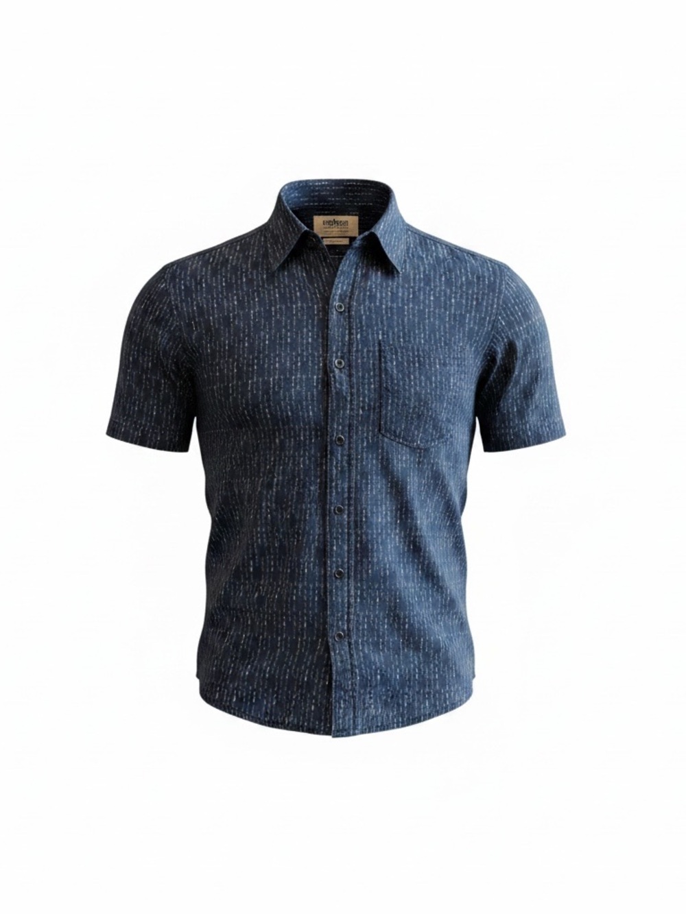 Urban Pipeline 90s y2k Blue Arrow Print Woven Button-Up Shirt Short Sleeve Small
